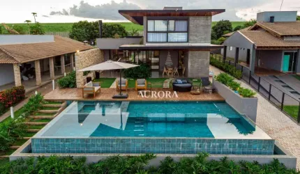 Casa de campo no Condomínio Porto das Aguas,  com 5 dormitórios à venda, 405 m² por R$ 3.500.000 - Centro - Porecatu/PR