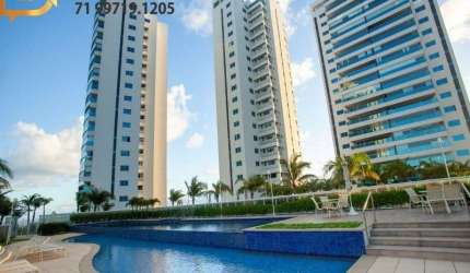 Apartamento finamente decorado alto padrão venda locação 4/4 (02 suítes) vista mar - Hemisphere 360.Condomínio fechado. Venda e locação.Pituaçu.