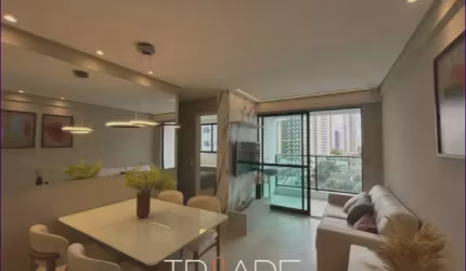 Apartamento 50m²,  2 quartos, suíte, lazer completo, bem localizado