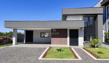 Casa térrea à venda no Swiss Park Campinas, vista para mata, com 3 suítes, com 220 m²
