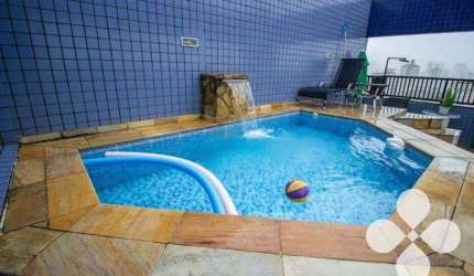 Cobertura com 3 dormitórios à venda, 135 m² por R$ 790.000,00 - Estuário - Santos/SP