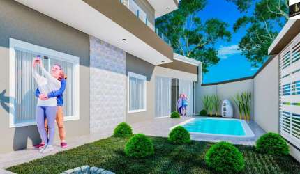 SOBRADO LADO CSU/PISCINA/03 QUARTOS COM SUITE