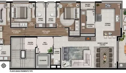 Apartamento 3 quartos sendo 3 suítes para venda no bairro Jardim América em Caxias do Sul
