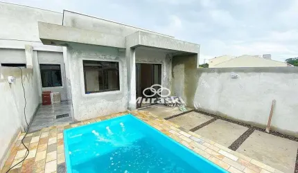 Casa com piscina e 3 dormitórios à venda, 75 m² por R$ 385.000 - Brejatuba - Guaratuba/PR