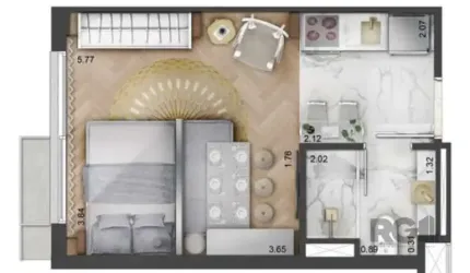 Loft 1 Dormitório(s) Bairro Petrópolis