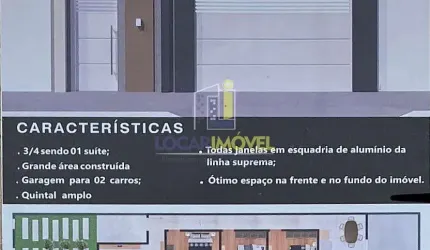 Vendo linda casa de 104M² ao lado do Vog Allegro - 3 quartos sendo uma suíte + 2 vagas , Primavera,