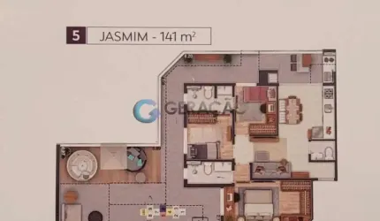 Apartamento de 03 Dorm. 143,00m² - Jardim Satélite