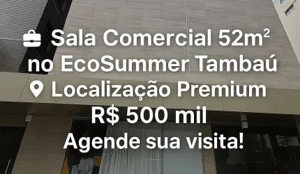 Sala comercial no Ecosummer no coração do tambau !