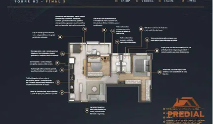 Apartamento com 2 dormitórios à venda, 67 m² - Royal Park - São José dos Campos/SP