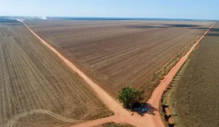Fazenda em atividade de  plantio em Campo Novo dos Parecis