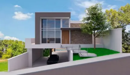 Linda casa em construção para venda localizada no  Condomínio Mosaico Essence!
