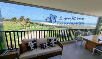 Apartamento nascente e mobiliado com vista mar no Porto das Dunas