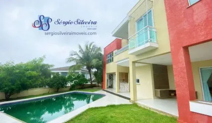 Casa no Alphaville Fortaleza, com 4 suítes, piscina com hidro, varanda gourmet.