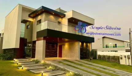 Luxuosa casa moderna de alto padrão com 5 suítes - Alphaville Fortaleza