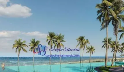 Apartamento com lazer completo em condomínio pé na areia!