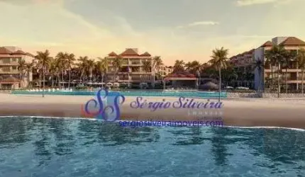 Apartamento pé na areia com 2 quartos