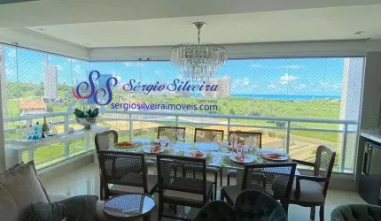 Apartamento com varanda gourmet vista mar no Living Resort.