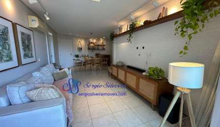 Apartamento pé na areia com 2 suítes no Porto das Dunas