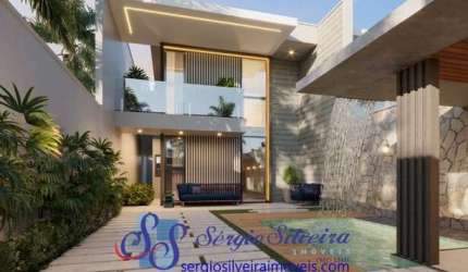 Casa duplex e nascente com 4 suítes e varanda gourmet.
