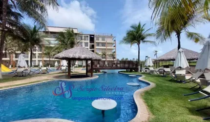 Apartamento mobiliado e com vista para o mar em Porto das Dunas.