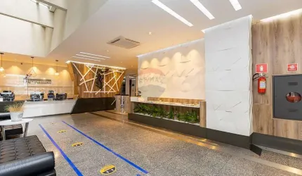 Sala comercial mobiliada Ed. Biocentro -Bigorrrilho-1 vaga