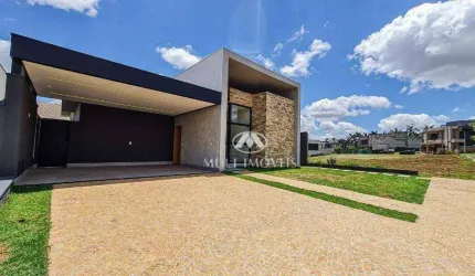 Casa Nova em Condomínio de Alto Padrão em excelente localização no Residencial Alto do Castelo com 364,50m² de terreno e 204,73m² de área construída.