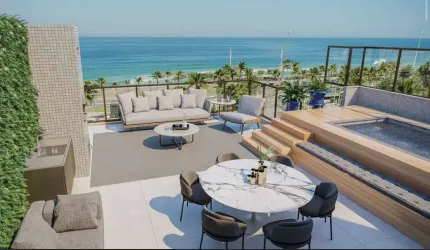 Cobertura Linear  de 3 suítes espetacular na Orla da Barra da Tijuca