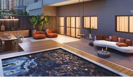 Apartamento de três quartos sendo uma suíte