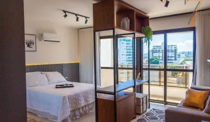Studio com 1 dormitório para alugar, 48 m² por R$ 4.417,00/mês - Coqueiros - Florianópolis/SC
