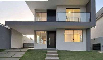 Casa em condomínio fechado com 4 quartos à venda na Rua Sucupira, s/n, Abrantes, Camaçari por R$ 1.680.000