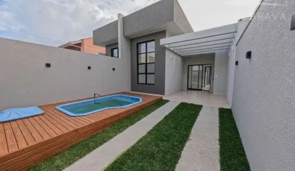 Casa Térrea Nova - 3 quartos sendo 1 suíte á 150 m do Mar