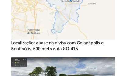 Chácara Senador Canedo  Área / Terreno à Venda, 20000 por R$ 290.000 no setor Área Rural de Senador Canedo AD17427