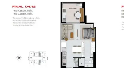 Ágio City Haut Compact Life Studio com 1 Quarto(s) e 1 banheiro(s) à Venda, 53 por R$ 647.464,5 no setor Setor Bueno FL23300
