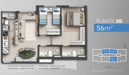 Ágio Level Home Resort Apartamento com 2 Quarto(s) e 2 banheiro(s) à Venda, 56 por R$ 495.000 no setor Jardim América AD23383