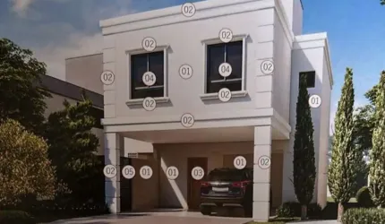 Ágio CASA Á VENDA NO RESIDENCIAL JARDINS LYON/FGR Sobrado com 4 Quarto(s) e 4 banheiro(s) à Venda, 200.65 por R$ 1.550.000 no setor Residencial Jardins Lyon VN26922