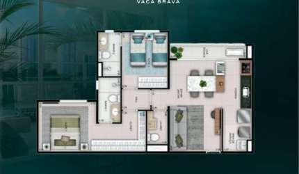 Wish Vaca Brava 2 Suítes Apartamento com 2 Quarto(s) e 3 banheiro(s) à Venda, 69 por R$ 685.000 no setor Setor Bueno AU30651