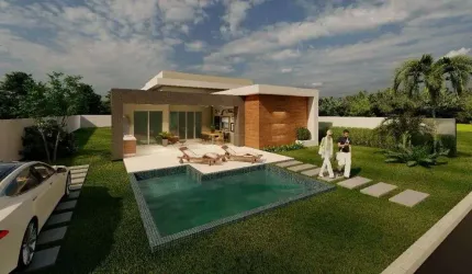 Casa com 4 dormitórios à venda, 176 m² por R$ 950.000,00 - 	barra do Jacuípe (monte Gordo) - Camaçari/BA
