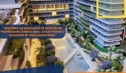 Exclusivo Flat pé na areia, vista definitiva com 72m², Ponta de Campina - Cabedelo