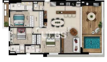 Opus Gyro Ricardo Paranhos - Apartamento 3 quartos, sendo 3 suítes