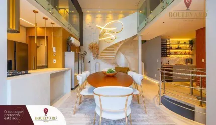 Apartamento Triplex decorado no Alba, com 3 suítes, à venda, 401 m² por R$ 5.499.000 - Mercês - Curitiba/PR