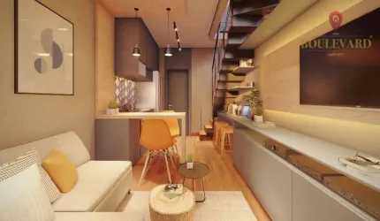 Studios novos no One House com 1 dormitório à venda, 17 m² por R$ 245.000- Portão - Curitiba/PR