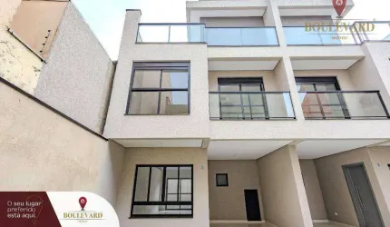Sobrado novo em condomínio fechado, com 3 dormitórios à venda, 128 m² por R$ 879.000 - Jardim das Américas - Curitiba/PR