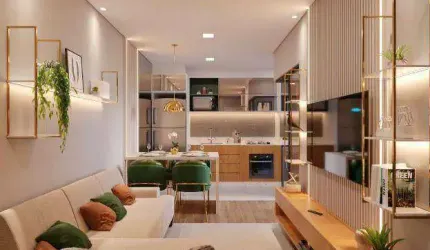 Apartamento novo com 2 dormitórios à venda, 45 m² por R$ 408.000 - Novo Mundo - Curitiba/PR
