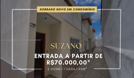 SOBRADO EM CONDOMÍNIO PARA VENDA EM SUZANO ENTRADA DE 70.000,00- CAXANGÁ
