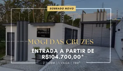 SOBRADO NOVO EM CONDOMÍNIO FECHADO À VENDA EM MOGI DAS CRUZES- VILA MELCHIZEDEC
