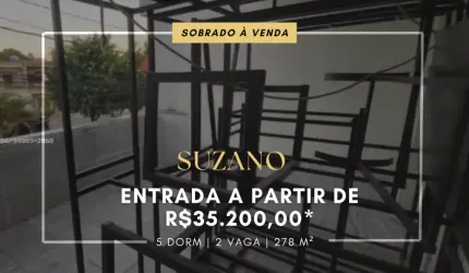 SOBRADO À VENDA EM SUZANO 35.200,00 DE ENTRADA - CIDADE MIGUEL BADRA