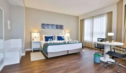 Flat disponível para venda no Quality Hotel São Caetano, com 25m², 1 dormitório e 1 vaga