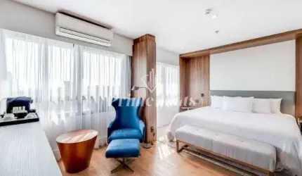 Flat disponível para venda no Hotel Paulista São Paulo, com 30m², 1 dormitório e 1 vaga
