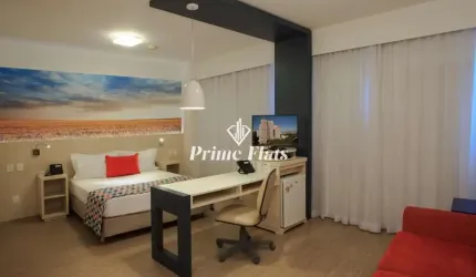 Flat disponível para venda no Comfort Suites Alphaville com 30m², 1 dormitório e 1 vaga de garagem