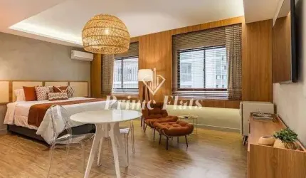 Flat disponível para venda no The World Executive Flat na Vila Olímpia, com 30m², 1 dormitório e 1 vaga